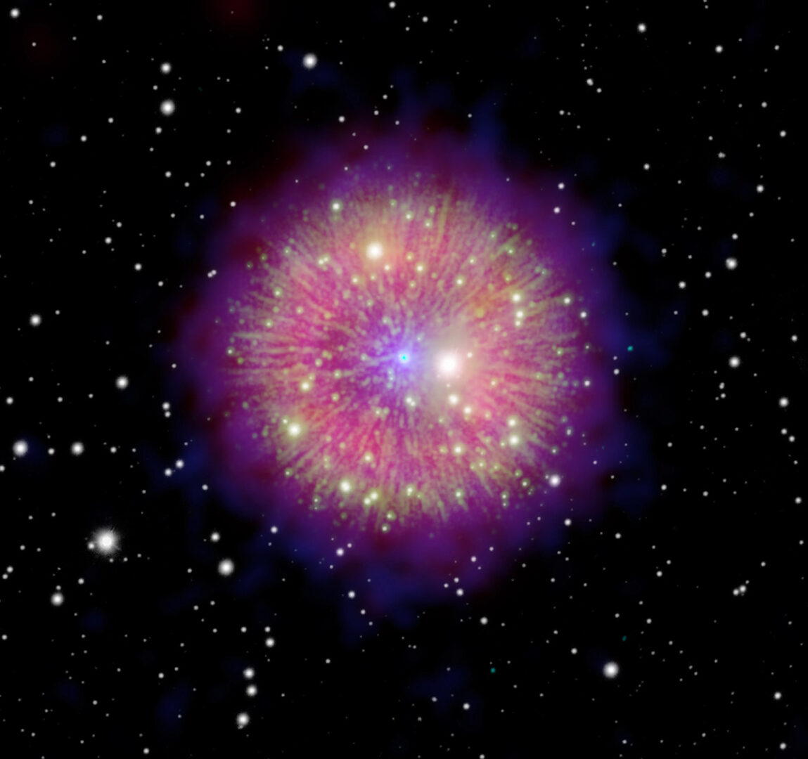 An earlier observation of Pa 30. Credit: X-ray: (Chandra) NASA/CXC/U. Manitoba/C. Treyturik, (XMM-Newton) ESA/C. Treyturik; Optical: (Pan-STARRS) NOIRLab/MDM/Dartmouth/R. Fesen; Infrared: (WISE) NASA/JPL/Caltech/; Image Processing: Univ. of Manitoba/Gilles Ferrand and Jayanne English