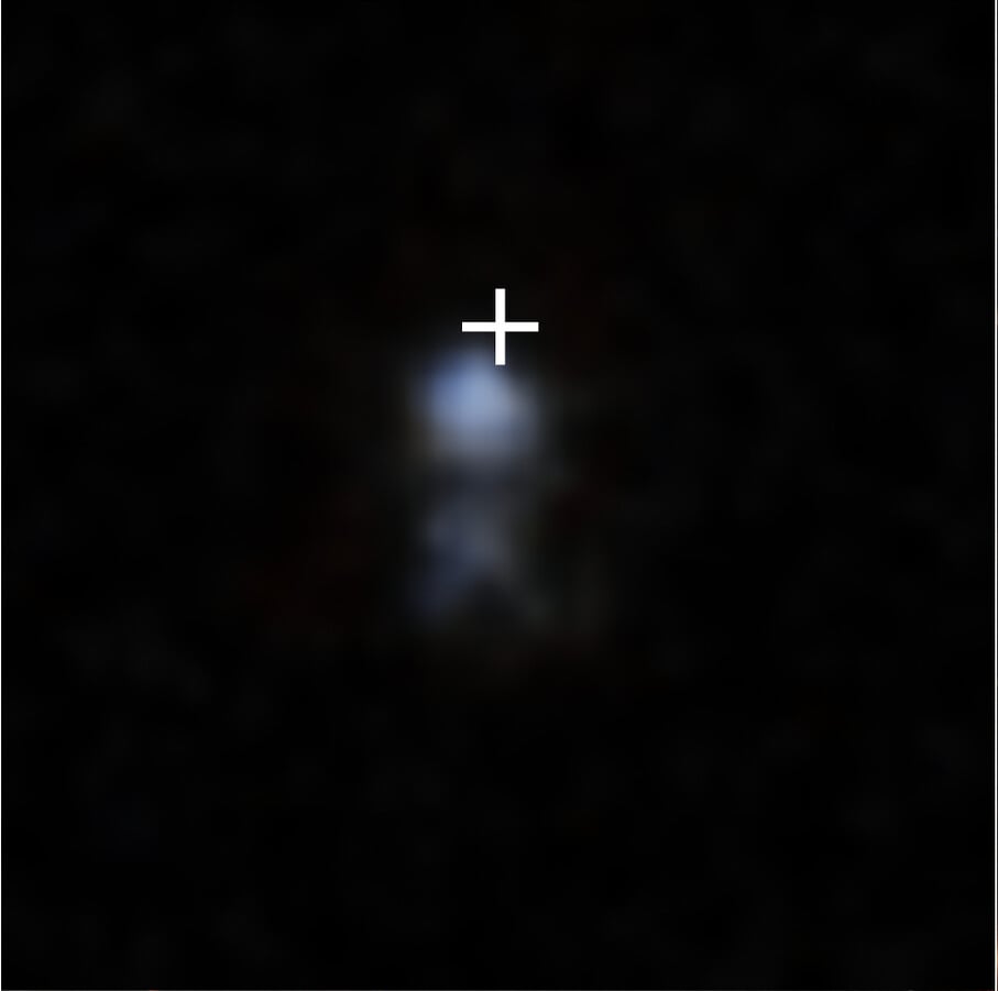A close-up (cropped) view of JWST's image of the host galaxy of the fast radio burst called FRB 20240304B. Credit: NASA, ESA, CSA, STScI, T. Nanayakkara (USYD). Image Processing: J. DePasquale (STScI)