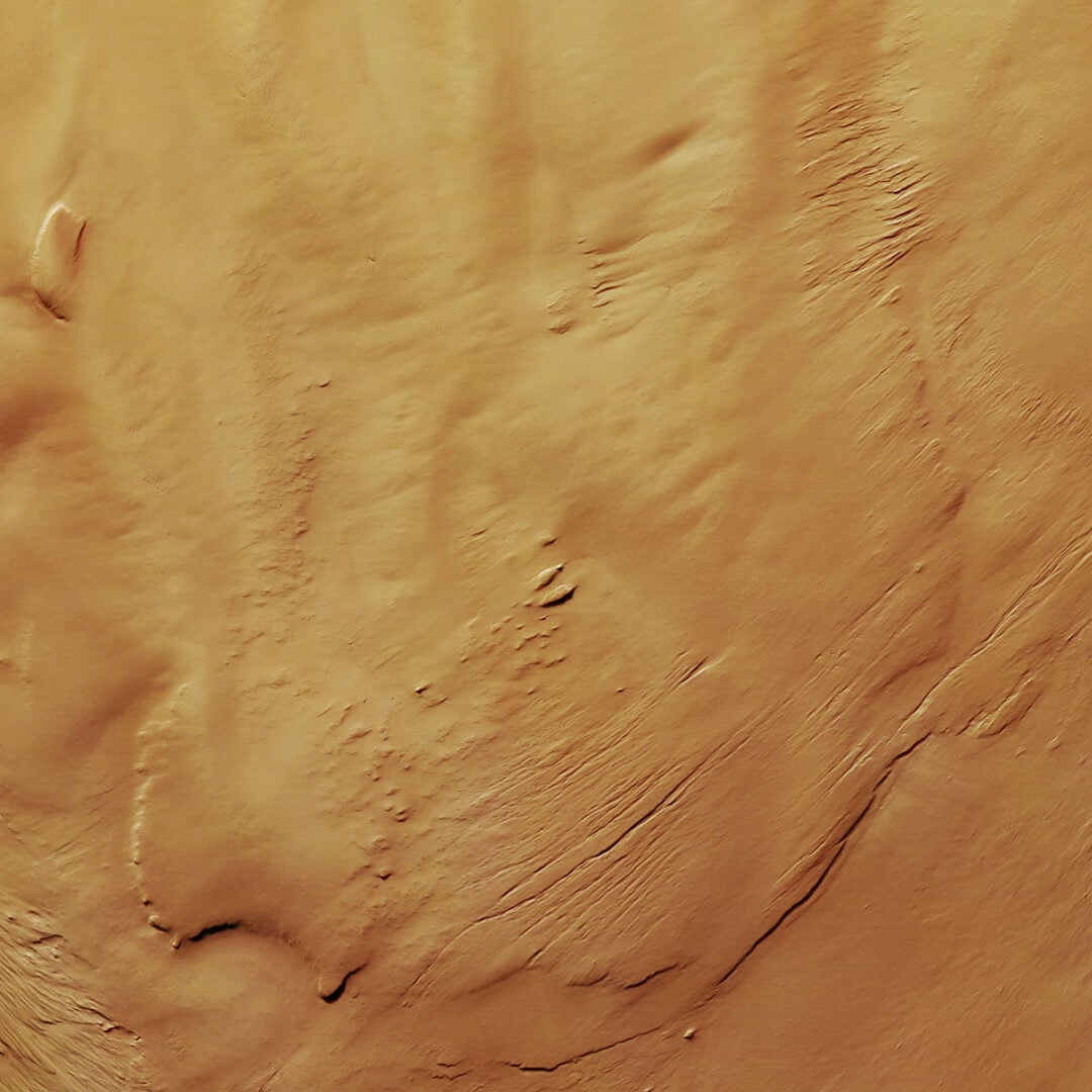 The Amazonis Mensa mountain. Credit: ESA/DLR/FU Berlin