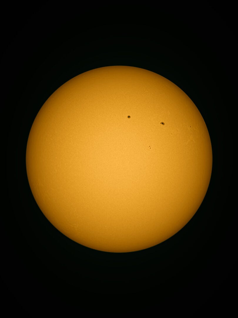 The Sun with multiple sunspots