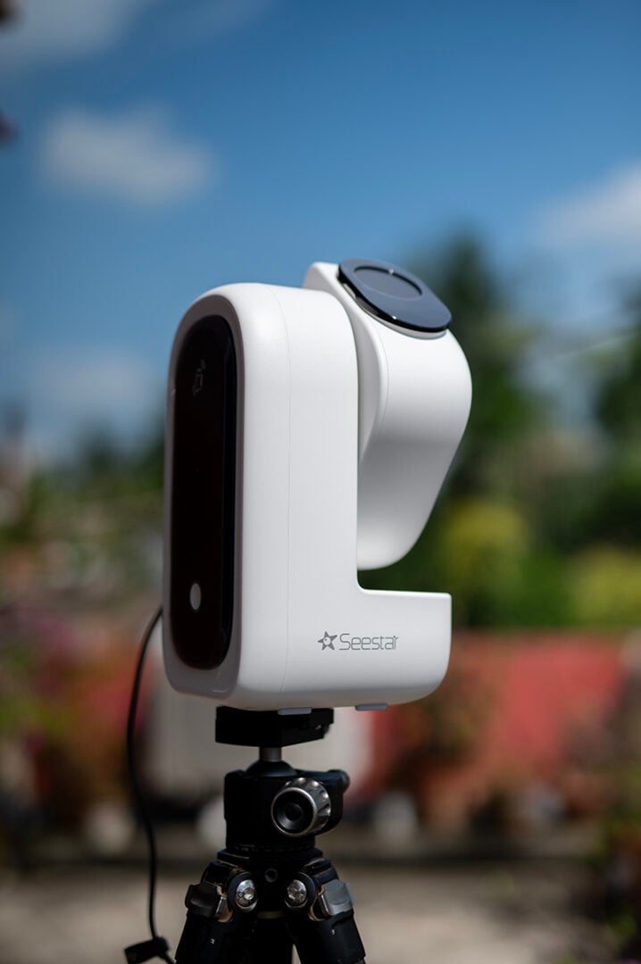S50 Pro with solar filter attached