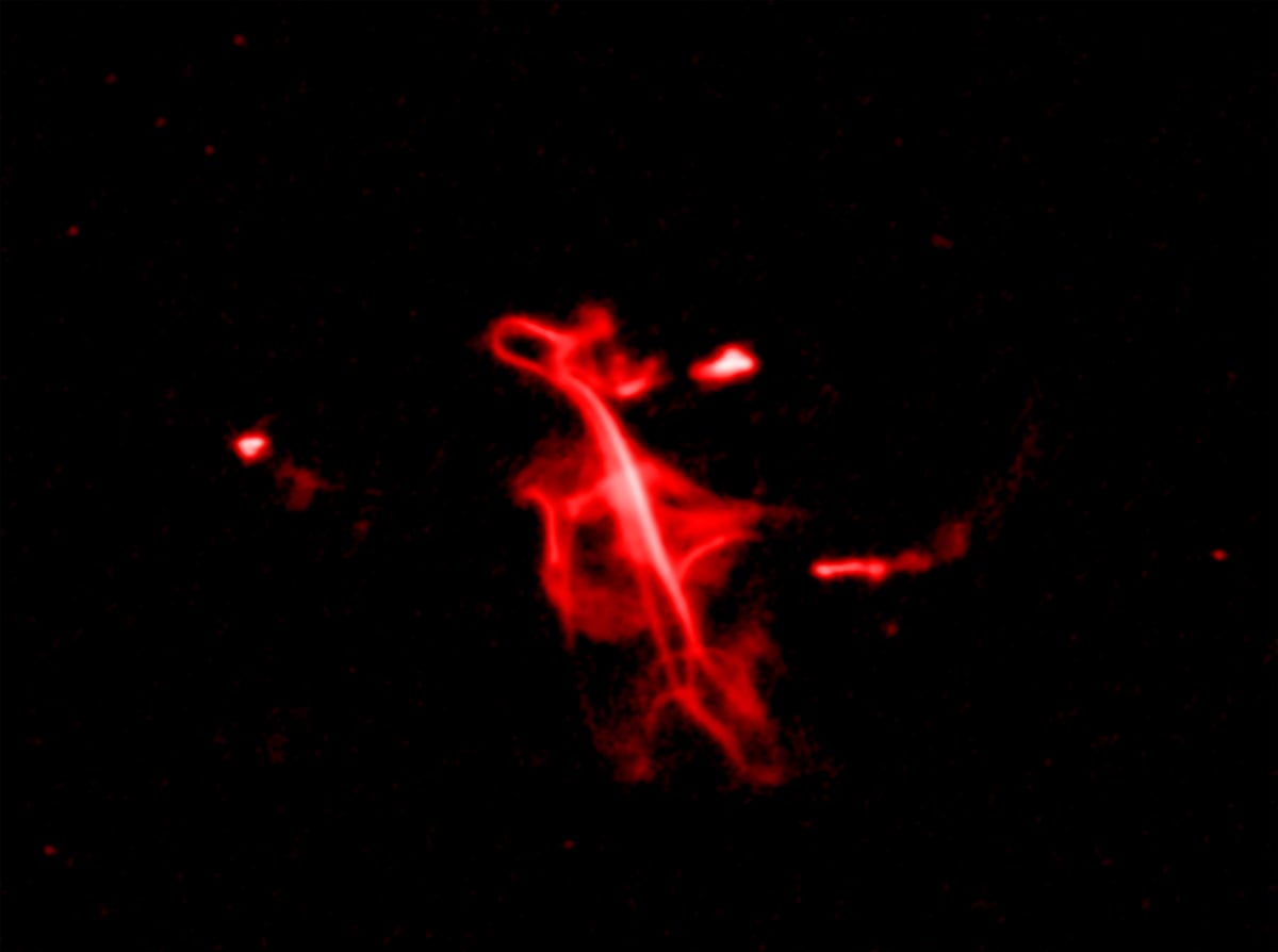 Radio image of the structure captured by LOFAR. Credit: ASTRON/LOFAR