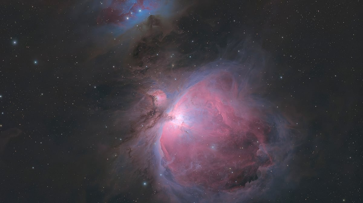 Orion Nebula with just 30 minutes of data with the dual configuration. Credit: Vaonis
